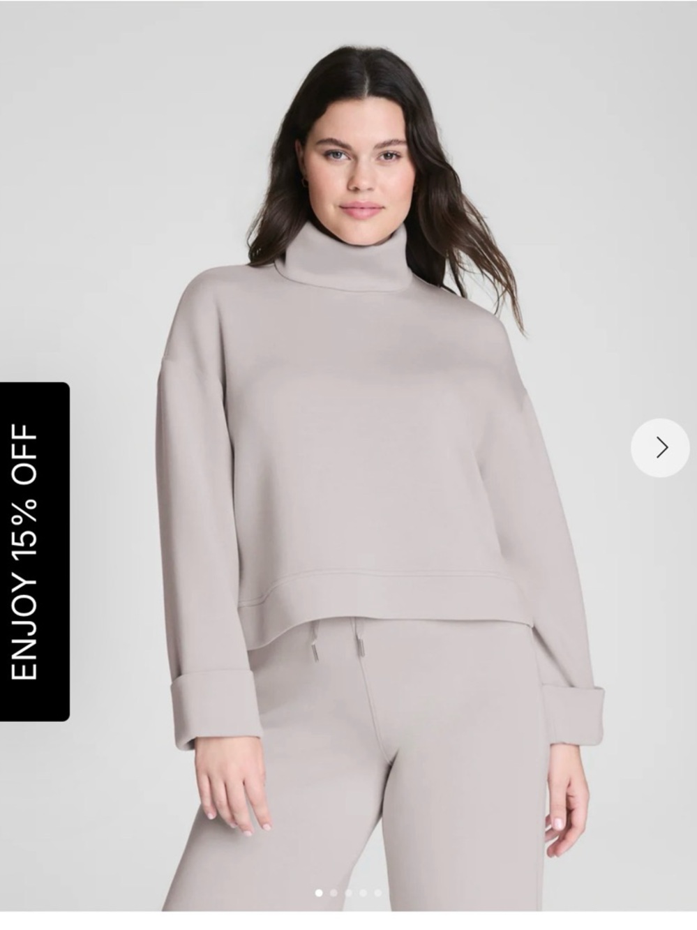 Spanx AirEssentials luxe lounge set - PETITE barrel leg pants and turtleneck top